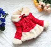 Зимнее пальто с подчеркнутой талией для девочек коралловый цвет кашемир искусственный лисий мех Abrigos Nina толстый отложной воротник милые детские пальто с бантом - Цвет: red
