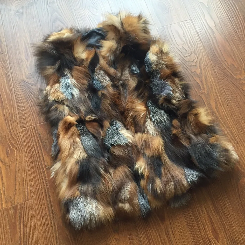 

2019 New Arrival Real Fox Fur Vest Natural Fox Women Winter Vest Fashion Free Shipping FP577