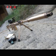 ZY TOYS 1/6 масштаб солдат приложение пистолет оружие Модель Барретт M107A1 снайперская винтовка Золотой глушитель модель для 12 дюймов фигурка