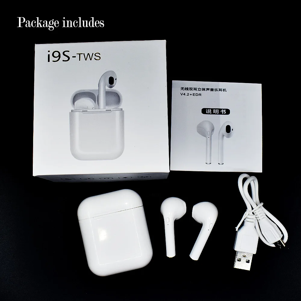 I9s I10 TWS Double Mini Air Pod Wireless Bluetooth Earphone Earbuds with Charging Box Mic for Iphone7 8 X Samsung Android Xiaomi