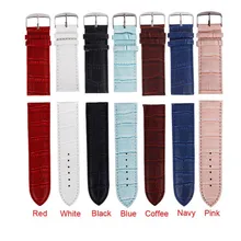 Irisshine i0856 High Quality Soft Sweatband Leather Strap Steel Buckle Wrist Watch Band 14/20/22/24/26mm