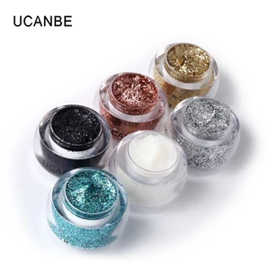 UCANBE 6 цветов студия блеск паста хайлайтер крем алмазные тени гель Кристалл лицо и тело краска макияж фестиваль Comsetic Kit - изображение