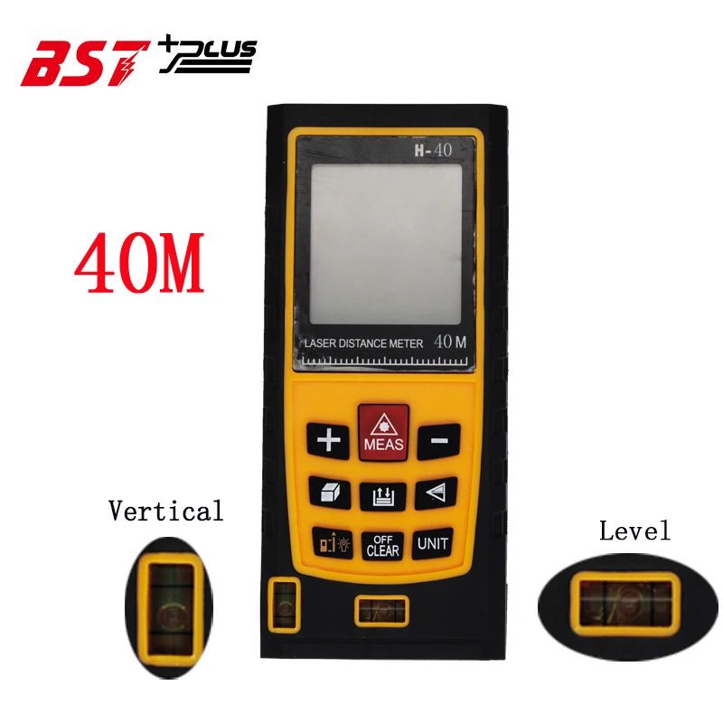 

BST+PLUS1 laser distance meter 40M/60M/80M/100M Mrangefinder trena laser tape range finder build measure device ruler test tool