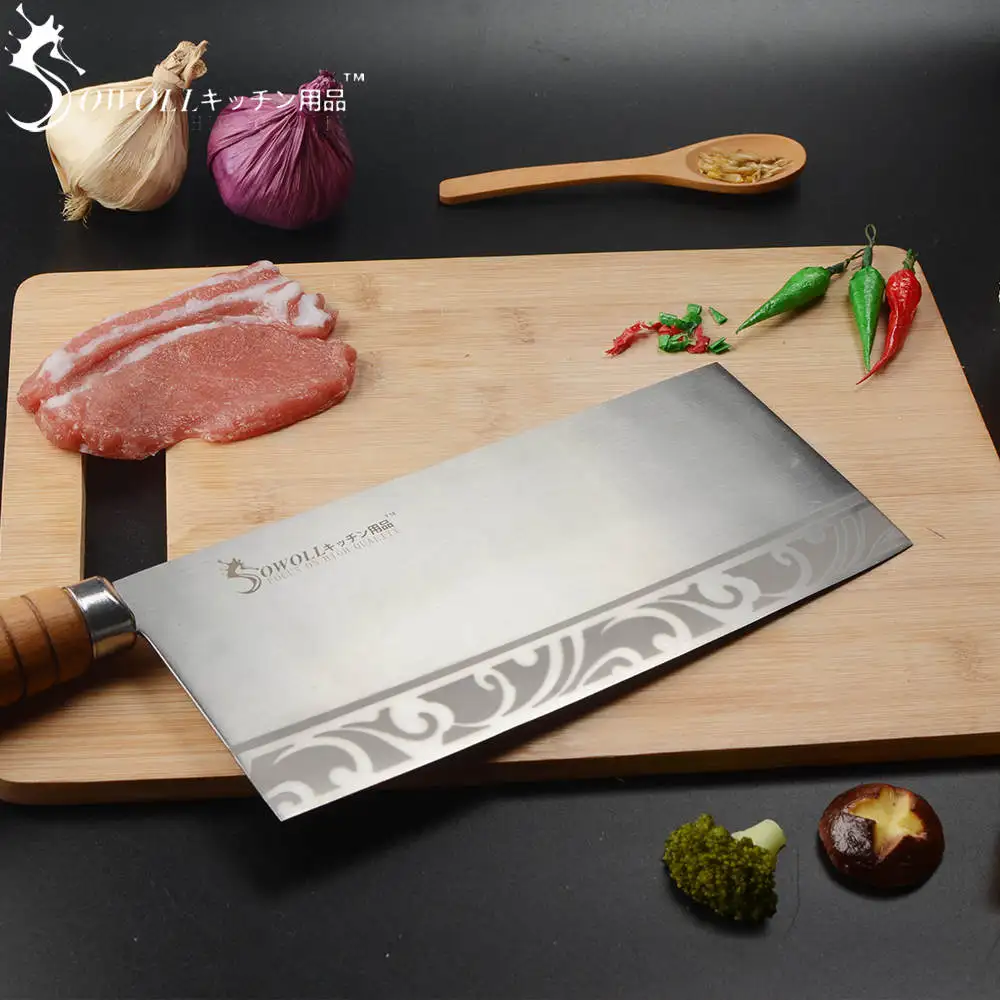 SOWOLL 9 дюймов разделочный кухонный нож инструмент для приготовления пищи цветная