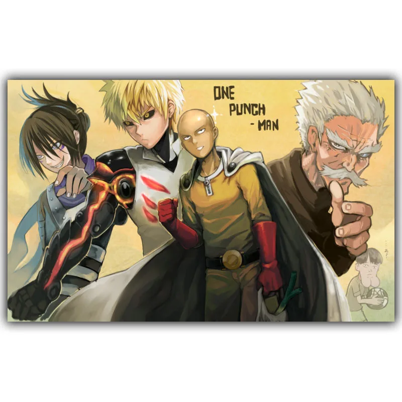 ONE PUNCH MAN Saitama художественный Шелковый плакат печать 3 Размера Японского Аниме