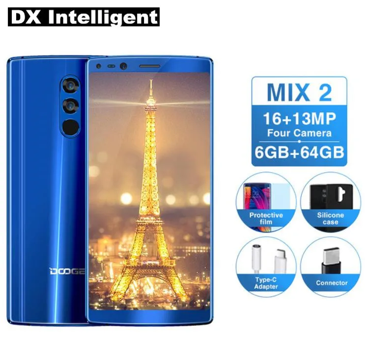 DOOGEE MIX 2 Helio P25 Octa Core мобильный телефон 5 99 &quotFHD + 6 ГБ 64 и 128 8MP 16MP Quad Камера Android 7 1 OTA 4060