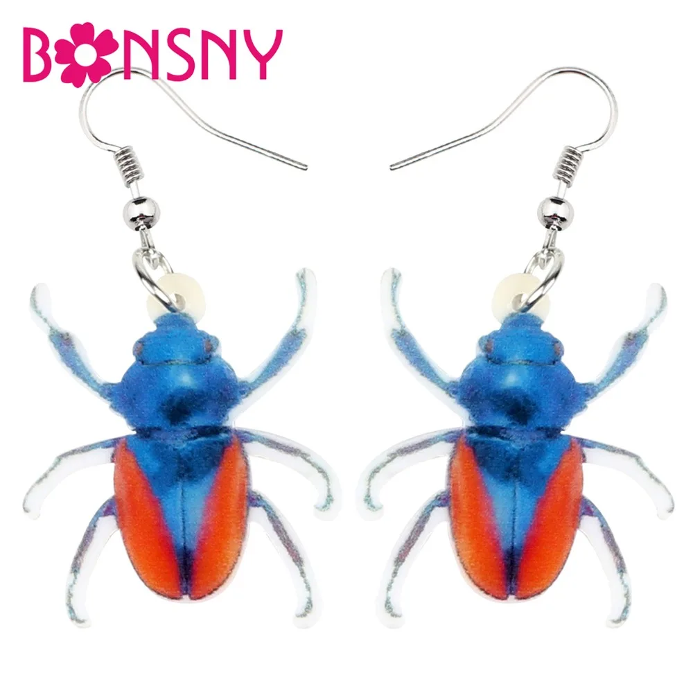 Акриловые серьги-подвески в форме капли Bonsny большие длинные Мультяшные