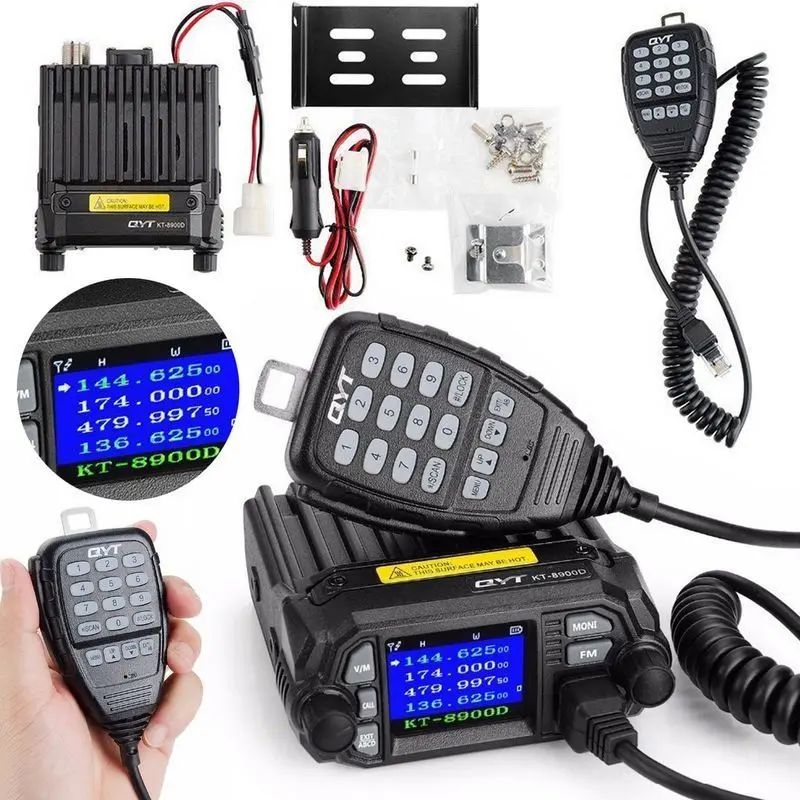 KT-8900D 25W Dual band Quad Display 136-174&400-480MHz Large LCD Display Mobile Radio KT8900D 5