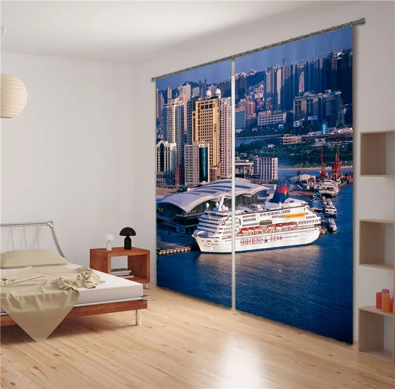 3D шторы на окна роскошные затемняющие для гостиной спальни Cortinas Rideaux