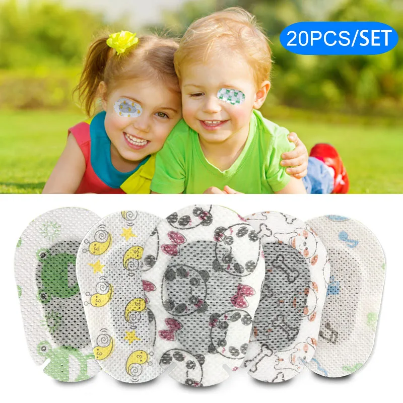 

droppshiping 20 Pcs Kids Eye Patch Glasses Amblyopia Medical Soft Disposable Orthoptic MFJ99