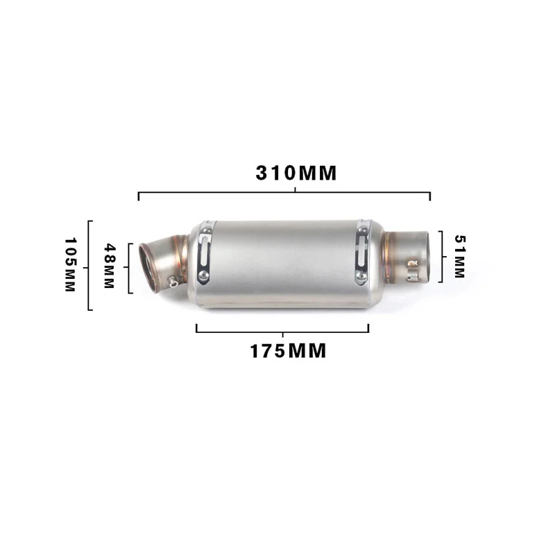 Универсальный 38-51 мм мотоцикл глушитель труба из нержавеющей стали хвост Escape со съемным дБ убийца Байк квадроцикл модифицированный