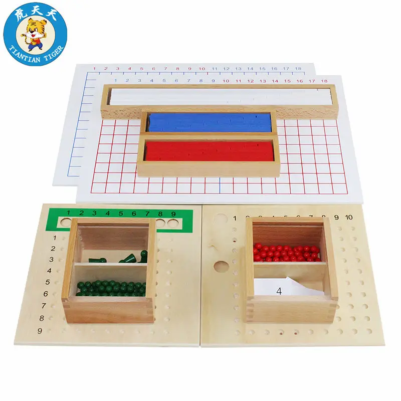 Montessori Kids Children Mathematics Toys Education Wooden Toys Addition, Subtraction, Multiplication and Division Boards Montessori Kids Children Mathematics Toys Education Wooden Toys Addition, Subtraction, Multiplication and Division Boards