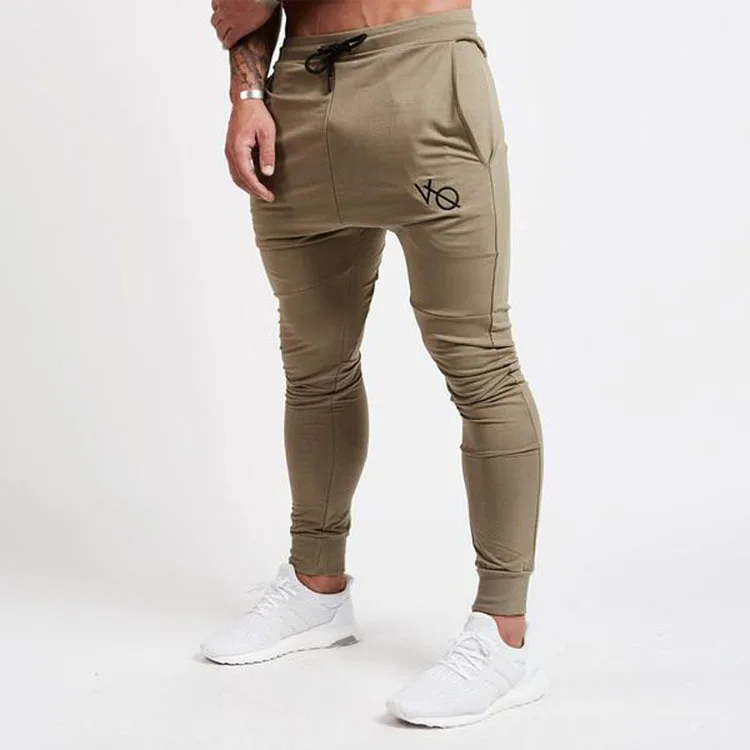 

HOT 2019 Outdoor elastic Muscle sports fitness sports modal embroidery men jogging Running Fitness Track and field pants