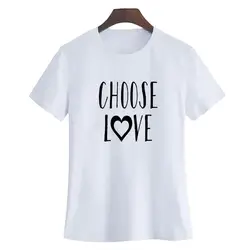 2019 новый летний выбор любовь футболка женская уличная белая футболка хлопок короткий рукав печать футболка женская Camisas Mujer