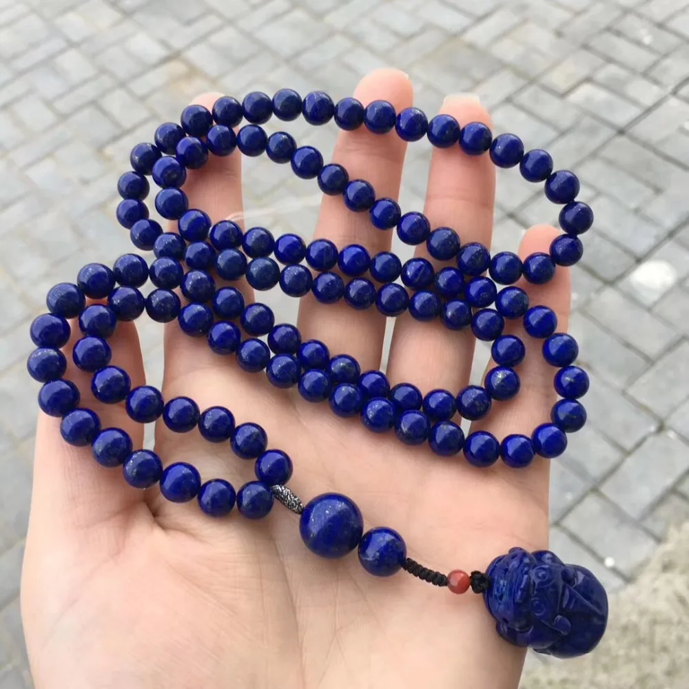 

7.6mm Genuine Natural Lapis Lazuli Gemstone 4 laps Bracelet For Woman Female Crystal Stretch Gift Bracelets AAAAA Drop Shipping