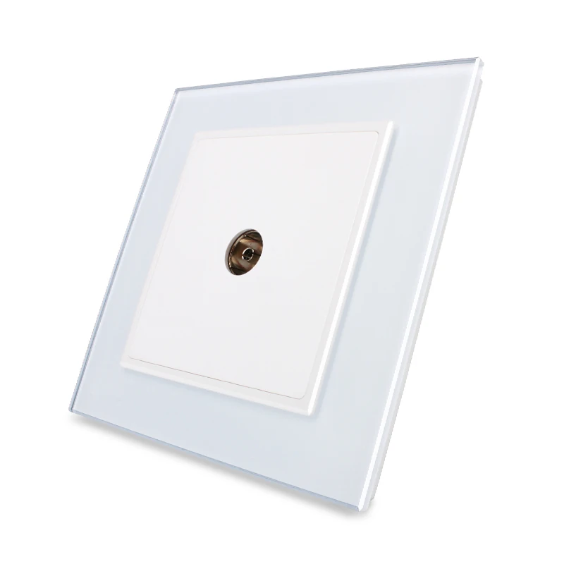 Faddish-White-crystal-glass-panel-VL-W291V-12-modern-TV-wall-socket-Free-shipping-Livolo-New (1)