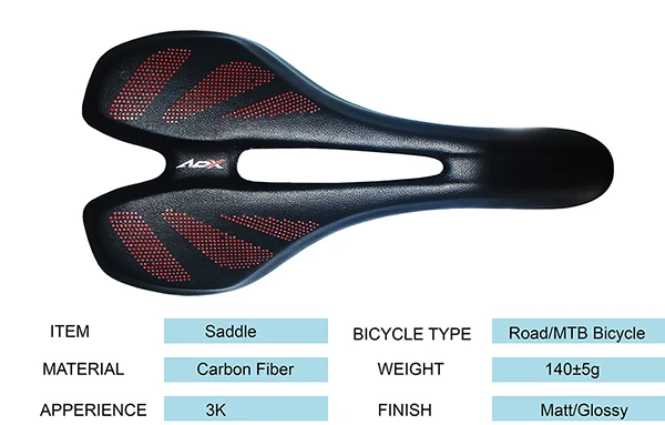 Супер 3 К полный углерода велосипед седло волокно седло для дороги/MTB велосипеда adx 01 седло велосипеды Запчасти велосипед аксессуары - Цвет: red