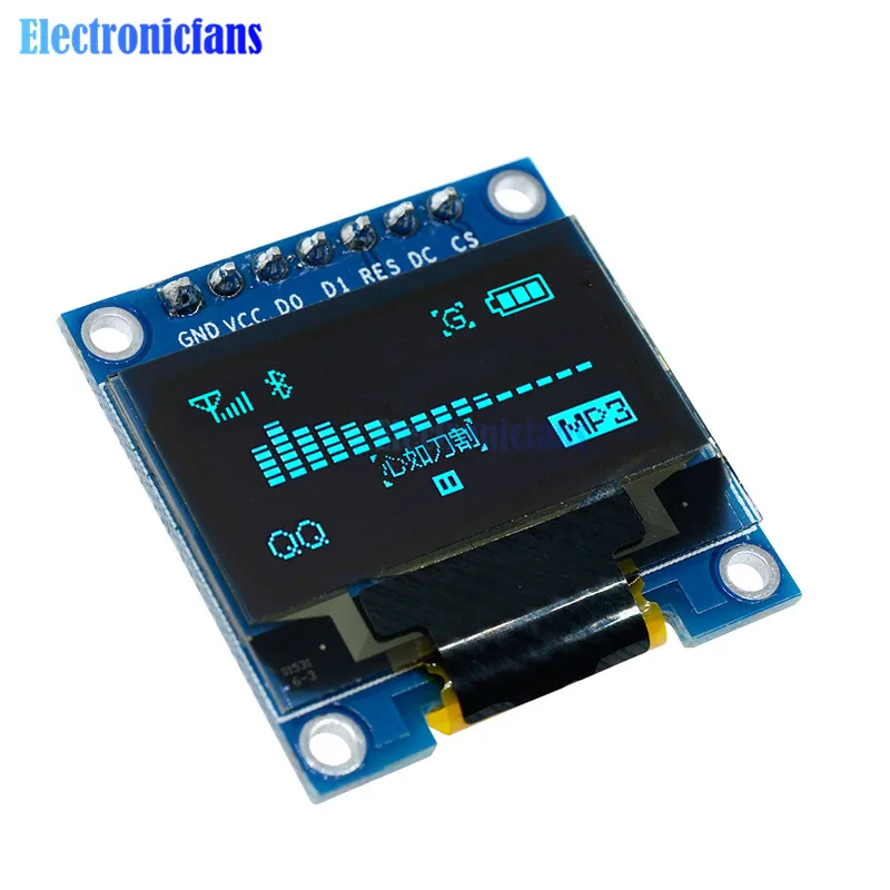 Синий 3-5V 0,9" 0,96 дюймов O светодиодный модуль 128X64 O светодиодный ЖК-дисплей светодиодный Дисплей модуль для Arduino IIC I2C общаться SPI серийный модуль