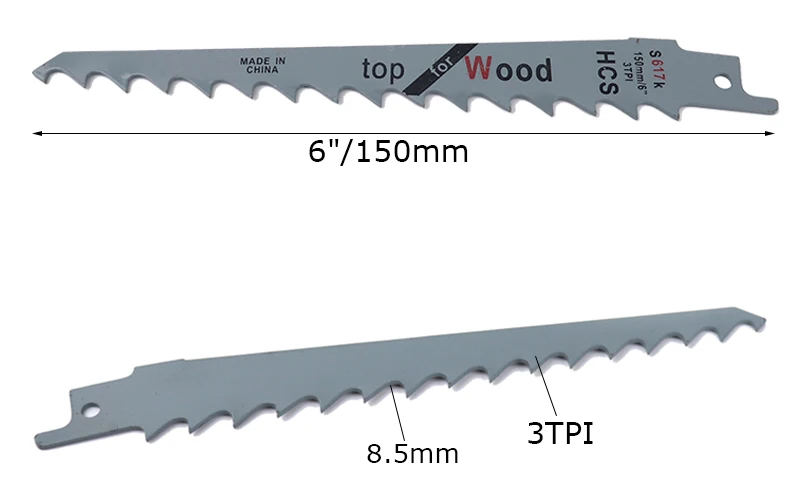 S617K лезвие для сабельной пилы 6 ''/150 мм пильные диски для 20-100 мм Деревообработка столярных изделий инструменты