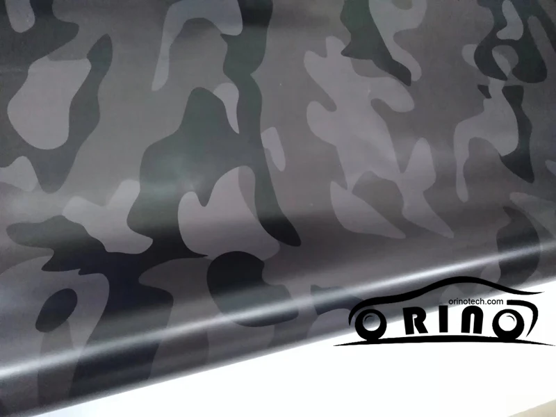 Black Grey Camouflage Vinyl Wrap-4