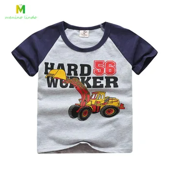 

Baby Tees O-neck short sleeve T shirt boys cotton tees children fashion catoon summer clothes 1-7T kids outwear boys clothes