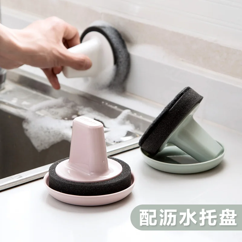 

Home kitchen stove sponge scrubbing pan sponge cleaning brush household bath strong decontamination ceramic tile brushes