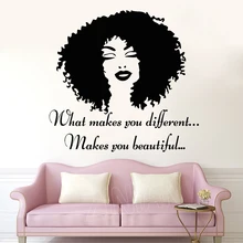Уверенность Красивая Африканка настенный постер наклейка спальня домашний декор модные настенные наклейки гостиная салон красоты Z908