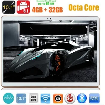 Tablet pc 10 inch Octa Core 4G LTE 4GB RAM 32GB ROM Android 5.1 IPS GPS wifi 5.0MP 10.1 MID Phablet DHL Free