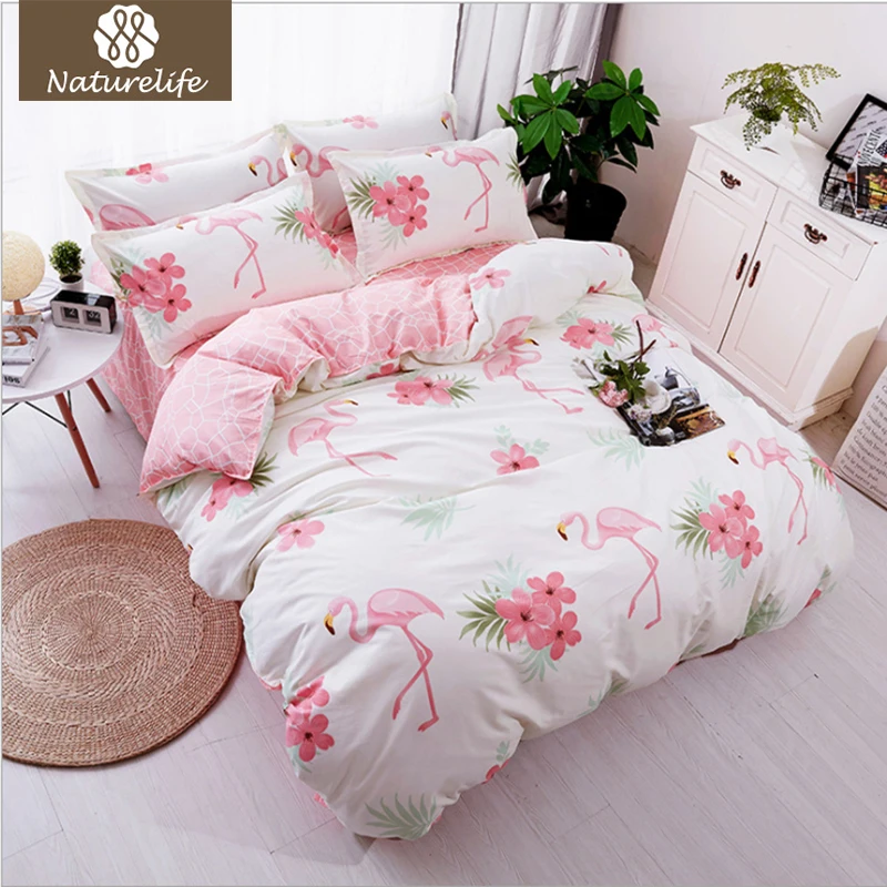

Naturelife Animal Plaid Bedding Set Soft Sanding Duvet Cover Set Bedsheet Pillowcase 3/4pcs funda nordica bed linen de couette