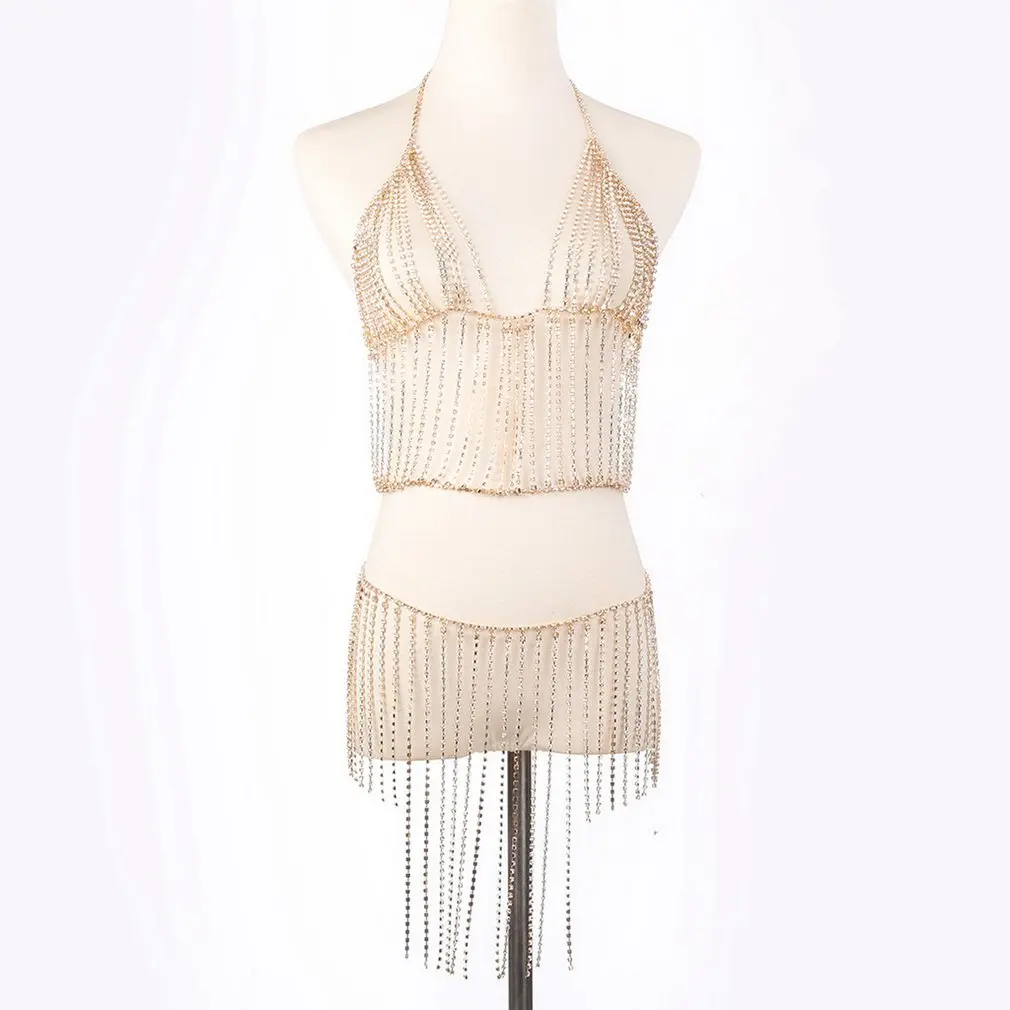 

Fashionable Sexy Women Harness Body Belly Waist Bikini Beach Vest Statement Chain Skirt Jewelry for Female Cool Women Jewelry