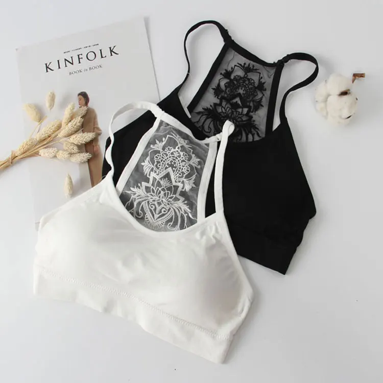 CMENIN 2018 Cropped Ladies Strapless Tops Printed Lace Ladies Inner Underwear Sexy Lntimates Solid Black White Tube Top B0042