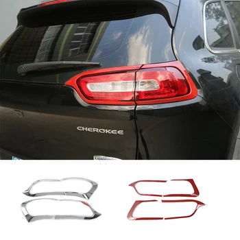 

SHINEKA ABS Exterior Car Rear Light Cover Frame Tail Lamp Guards for Jeep Cherokee 14-16 Car Accessories