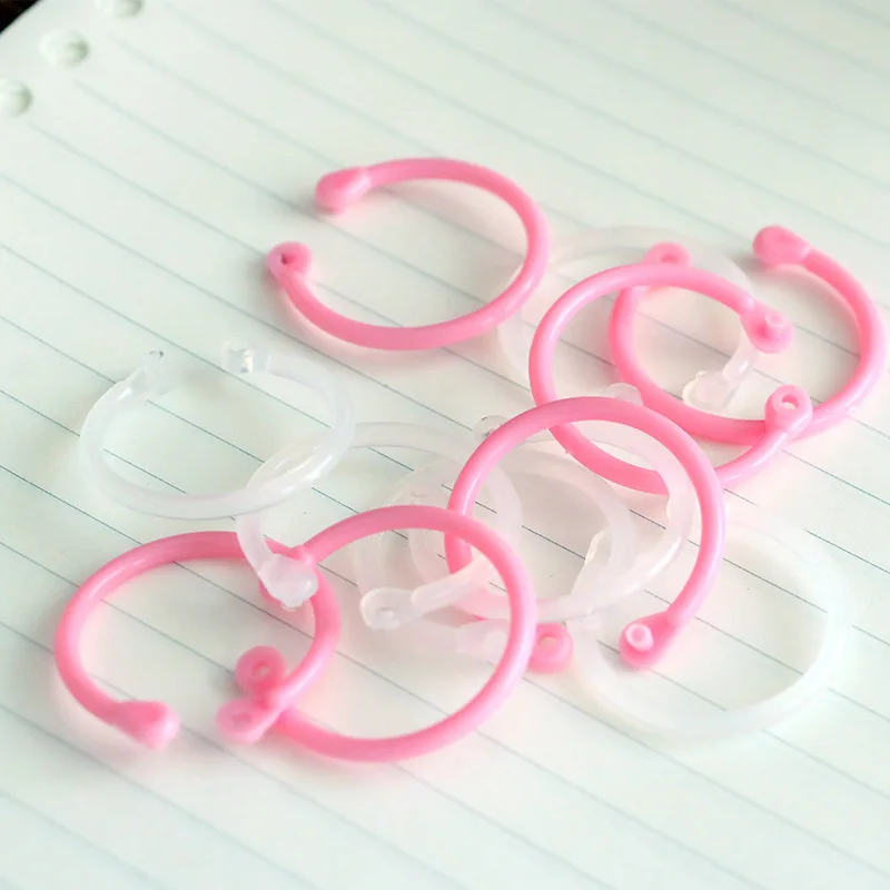 DIY Ring Binder for Notebook Loose Leaf Spiral Album Diary Book Binding Rings Material Plastic for Office Supplies