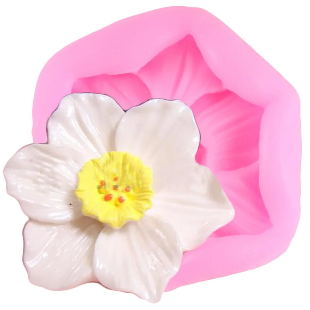 

Plumeria Flower Silicone Mold DIY Cupcake Topper Fondant Cake Decorating Tools Chocolate Gumpaste Molds Candy Polymer Clay Mould