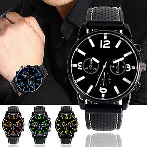 Men Fashion Numeral Dial Silicone Band Sport Analog Quartz Wrist Watch analog футболка analog mb numeral brooke