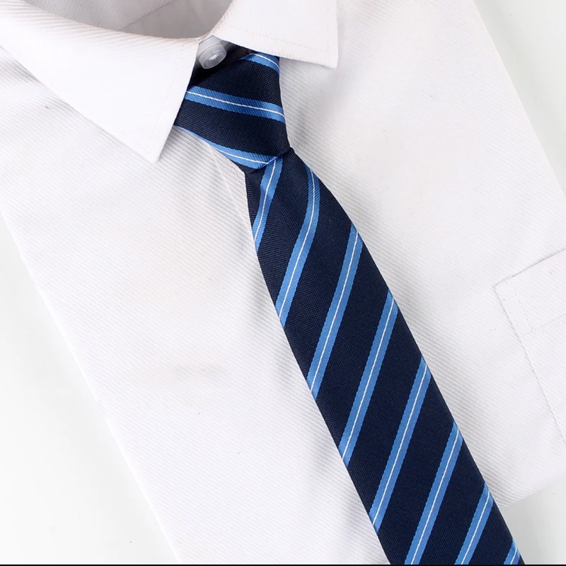 Новое поступление мужская мода 6 см Полосатый обтягивающий галстук на молнии шеи галстук официальная деятельность Конструкторы встречи легкий галстук с подарочной коробкой