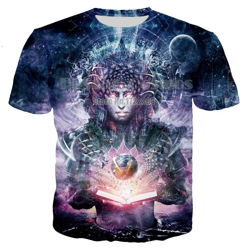 PLstar Космос Harajuku эррен Будда футболки для мужчин/для женщин Poleras Буда хемд уличная психоделическая футболка унисекс плюс размеры 5XL
