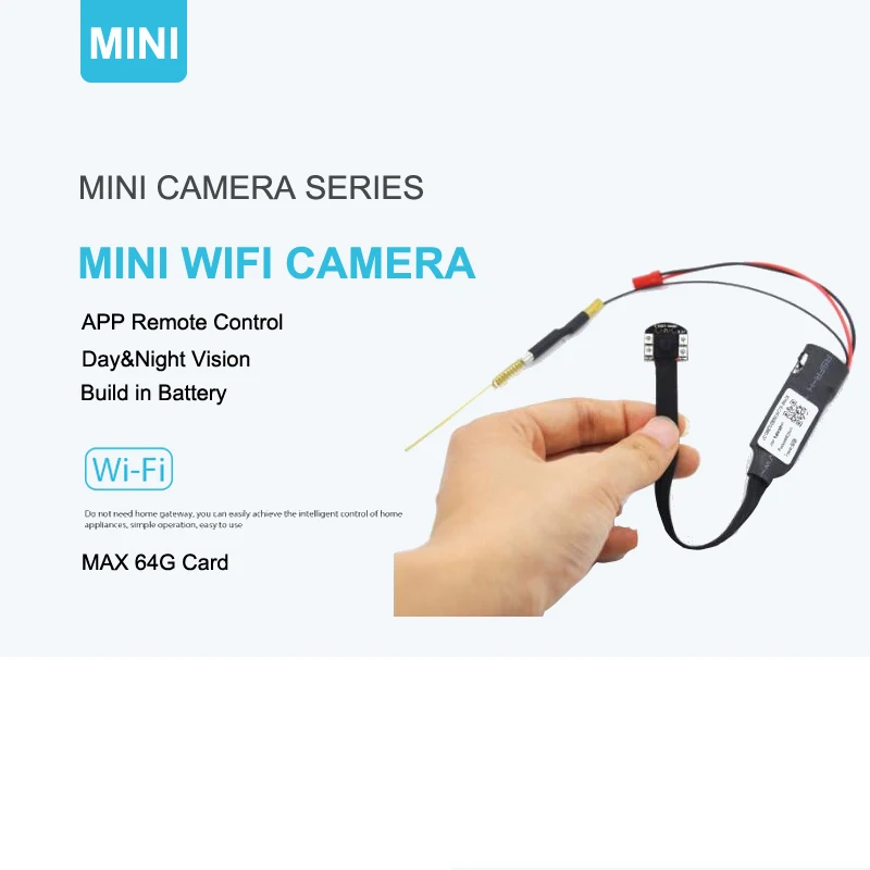 

Mini Night Vision Wireless module WIFI IP CCTV Camera Camcorder with Battery Supports Motion Detection iPhone Android APP