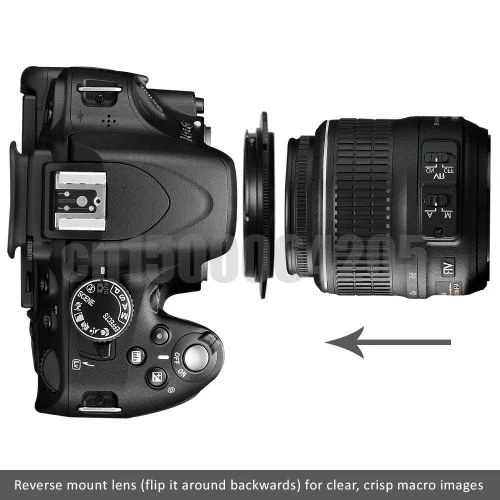 Объектива светозащитная 62 мм Macro обратное кольцо адаптер для объектива Nikon AF AI-62 крепление D7100 D5200 D5300 D7000