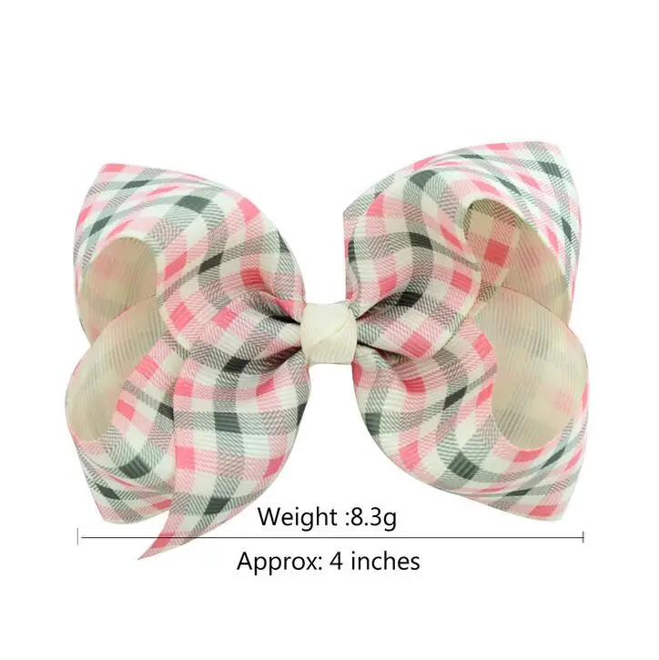 plaid ribbon hairbow1