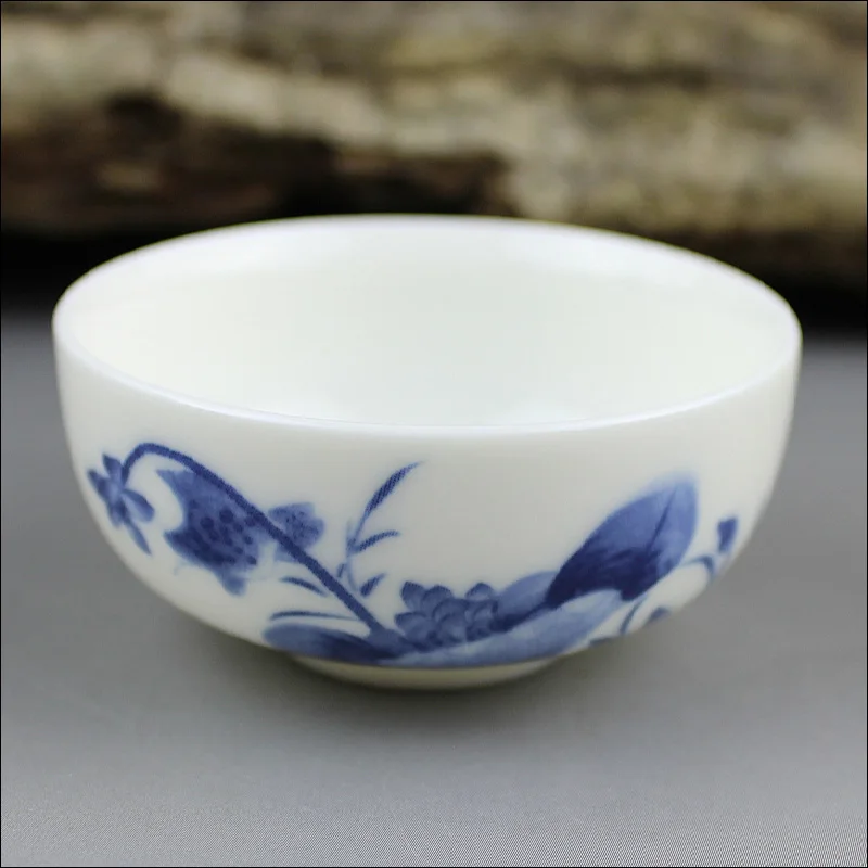 Chinese traditional Kung fu tea cup 1pcs,ceramic teacup Puer cup set,white ceramic kiln Top Grade Porcelain Tea accessories