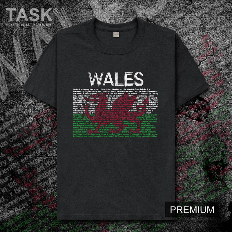 Wales Cymru Welsh WLS Великобритания национальная команда мужская футболка модная