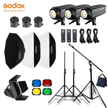 

Godox SL-200W Continuous Light Studio LED Light With Softbox+Light stand+Heavy Photography Boom Arm For Professional photography