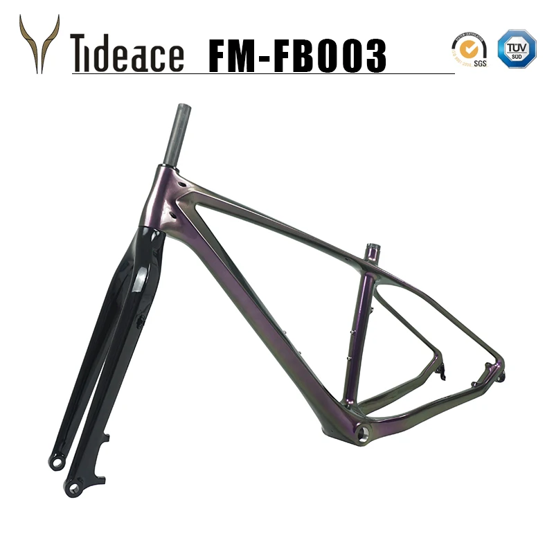 

2018 Tideace Customized 26er bike frame max 5.0 tires snow Bicicletas frame 197mm Rear Spacing Fat bike frame Carbon