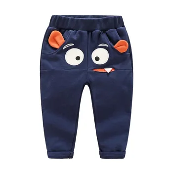 

2020 NEW Boys pants Casual cotton Large Eye Pattern Cartoon baby ruffle pants kid ruffle leggings pants tiny cottons