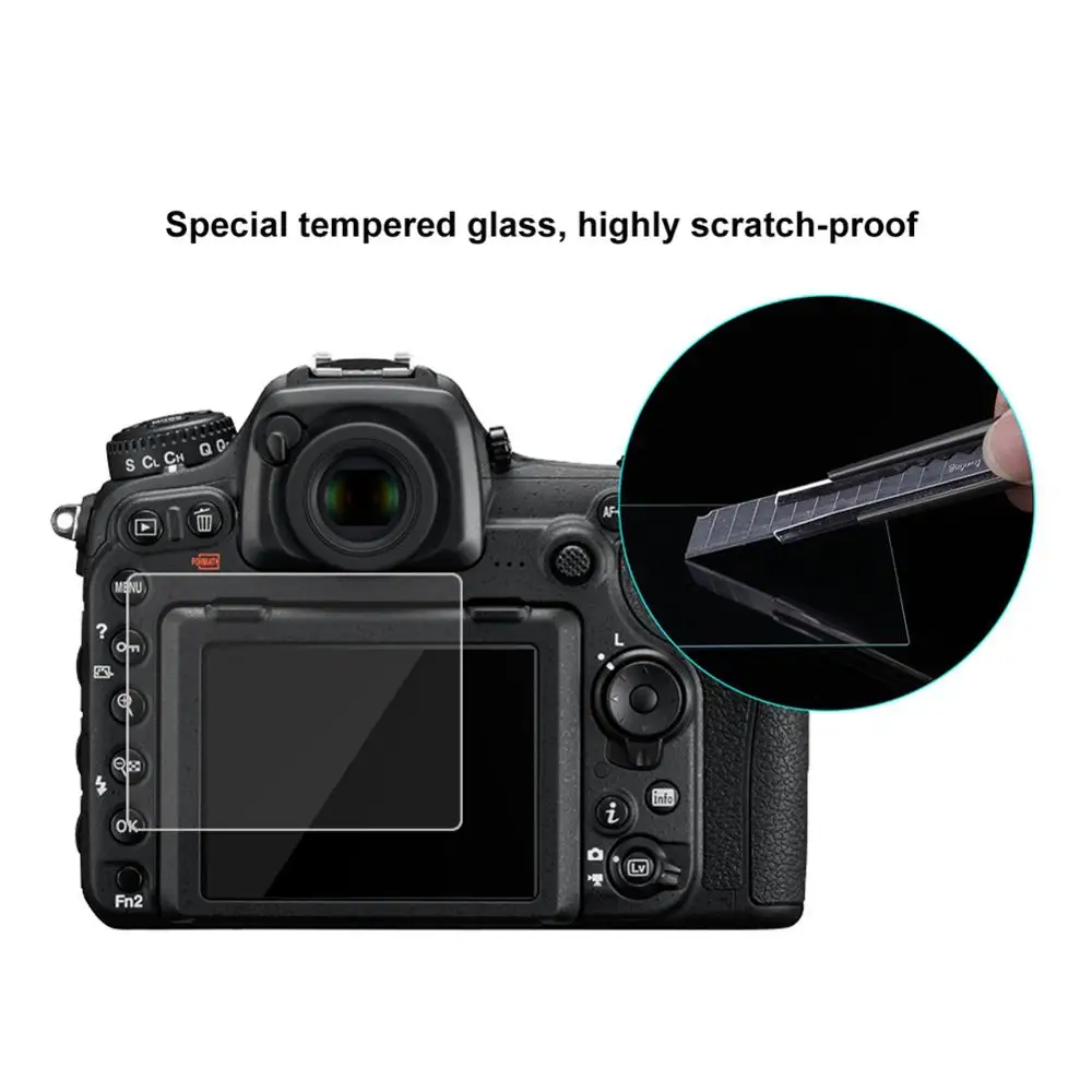2 упаковки 9H закаленное стекло ЖК-экран протектор для Canon EOS 760D 750D T6i T6s/7D 6D Mark II 2/800D T7i/100D SL1/200D SL2