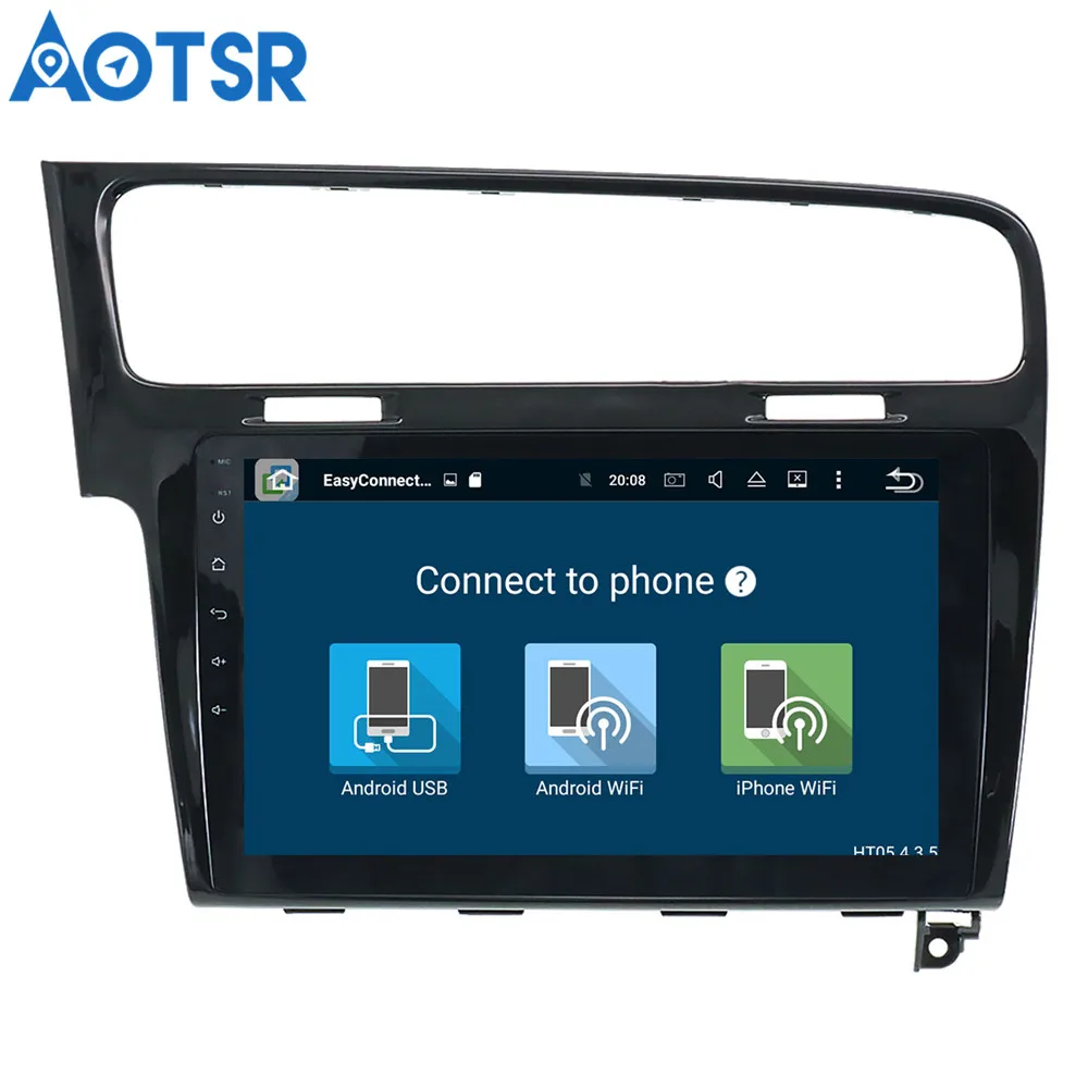 Aotsr Android 7 1 Автомобильный DVD Плеер Мультимедиа GPS навигация для VOLKSWAGEN VW GOLF 2013 2014 2015