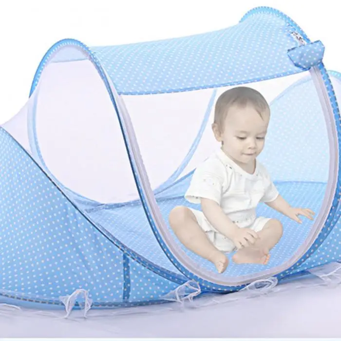 Портативный детский складная кроватка кровать с противомоскитной сеткой Sleep Travel Tent для 0-18 месяцев Baby @ ZJF