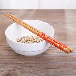 5 пар Многоразовые деревянные палочки для еды натуральные бамбуковые палочки для еды традиционная китайская посуда YU-Home
