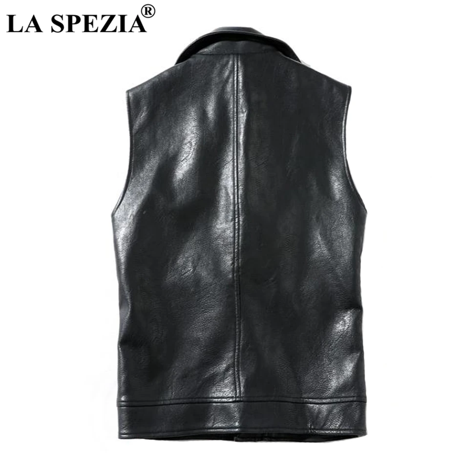 LA SPEZIA Black Vest Men Biker Slim Fit Sleeveless Jacket Male Hip Hop Zipper Motorcycle Punk Faux Leather Rock Stage Waistcoat LA SPEZIA Black Vest Men Biker Slim Fit Sleeveless Jacket Male Hip Hop Zipper Motorcycle Punk Faux Leather Rock Stage Waistcoat